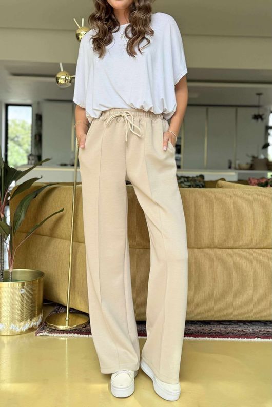 Made in Italy Cricket City Seamed Jogger Stone /20 =